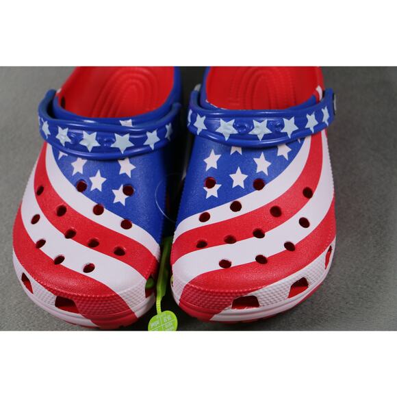 Crocs Classic American Flag Clog Mens 6 Womens 8 Patriotic Stars USA Shoes main image 9